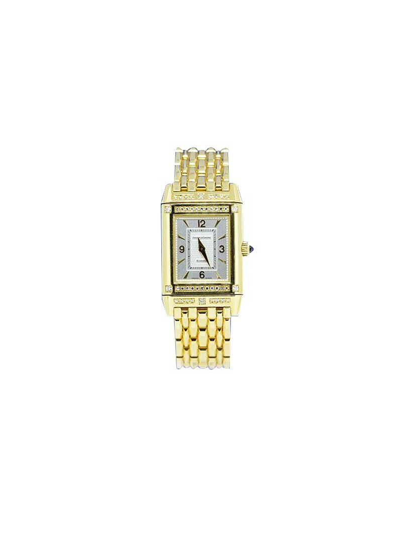 Jaeger - LeCoultre Reverso Joaillerie in Yellow Gold with Diamonds Bezels