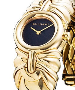 Antalia Bangle in Yellow Gold on Yellow Gold Bracelet with Black Dial