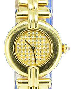 Colisee in Yellow Gold on Yellow Gold Bracelet with Diamond Pave Dial
