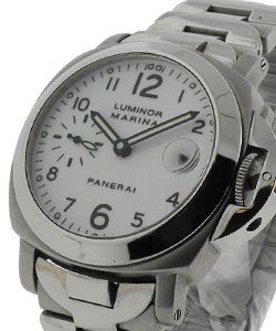PAM 51 - Marina Automatic in Steel on Steel Bracelet with White Dial - Limited Edition of 600Pcs