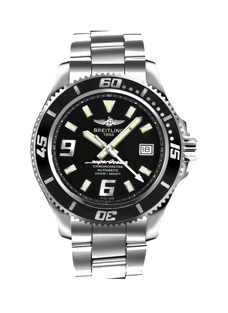 Breitling Superocean 44 Automatic in Steel with Black Bezel