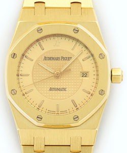 Royal Oak Automatic in Yellow Gold on Yellow Gold Bracelet with Gold Dial