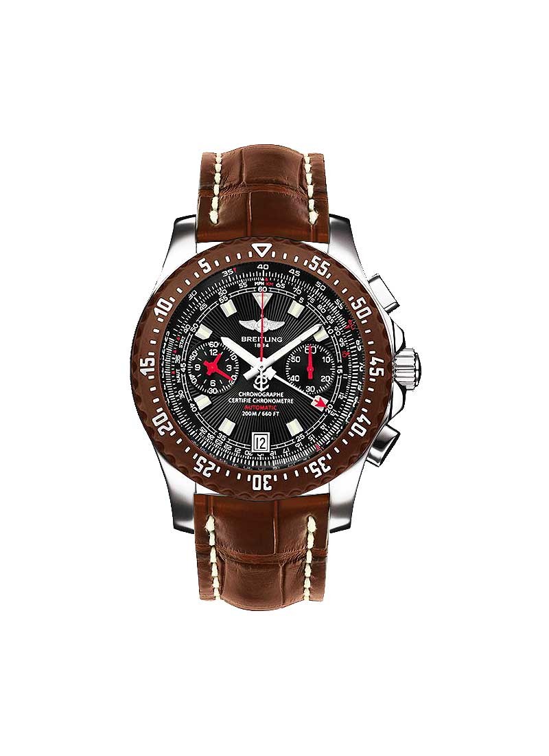 Breitling Professional Skyracer Raven in Steel with Brown Bezel