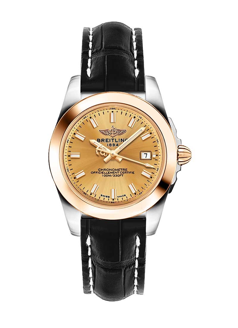 Breitling Galactic 32 Sleek Edition in Steel with Rose Gold Bezel