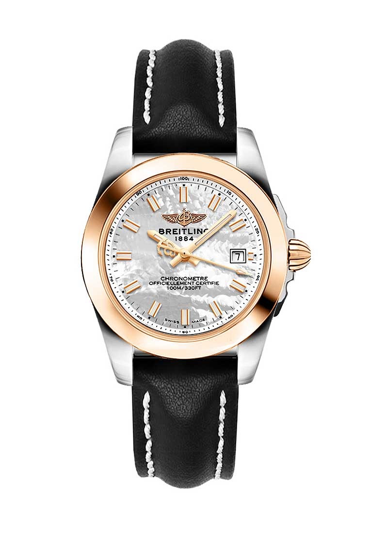 Breitling Galactic 32 Sleek Edition in Steel with Rose Gold Bezel