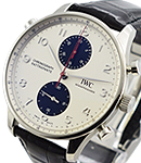 Portugieser Chronograph Rattrapante Boutique Canada On Strap with Silver Panda Arabic Dial - only 150pcs Made