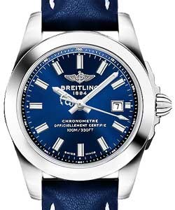 Galactic 29mm Quartz in Steel on Blue Calfskin Leather Strap with Horizon Blue Dial