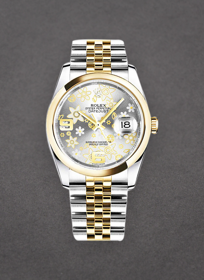 Rolex Unworn Datejust 36mm in Steel with Yellow Gold Domed Bezel