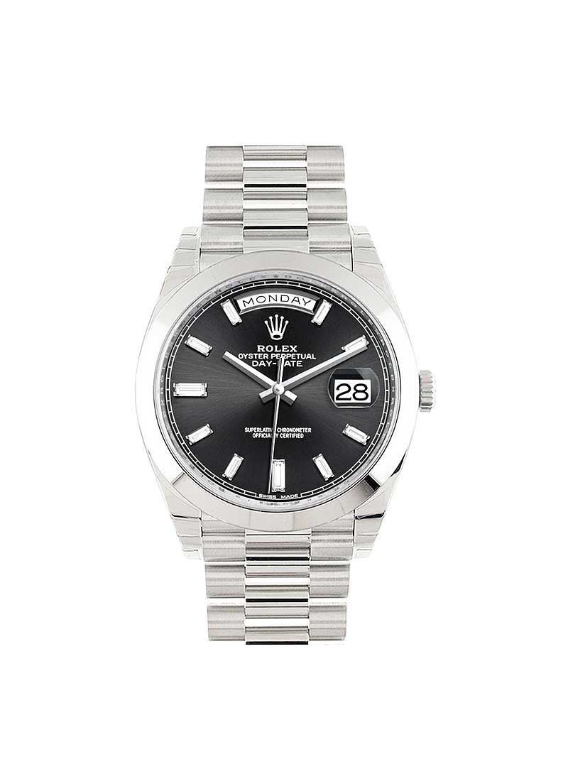 Rolex Unworn Day Date 40mm Automatic in Platinum with Smooth Bezel