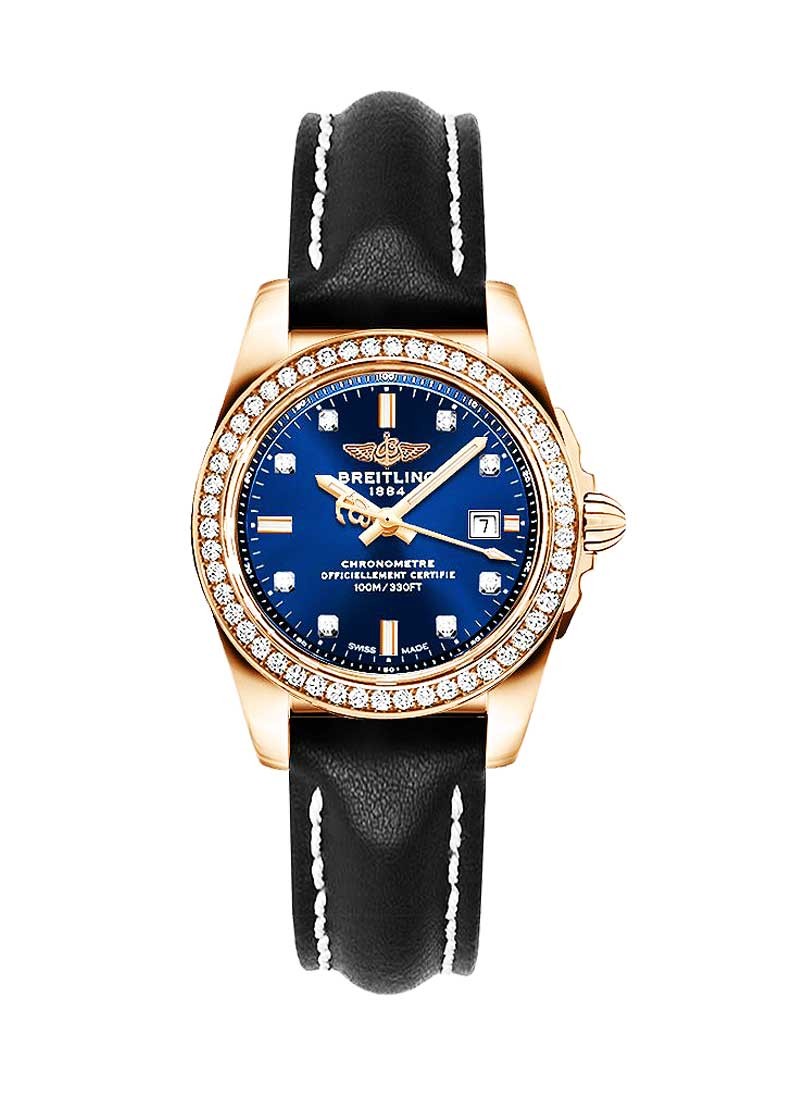 Breitling Galatic 29mm in Rose Gold with Diamond Bezel