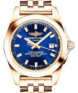 Galatic 29mm in Rose Gold on Rose Gold Bracelet with Blue Dial
