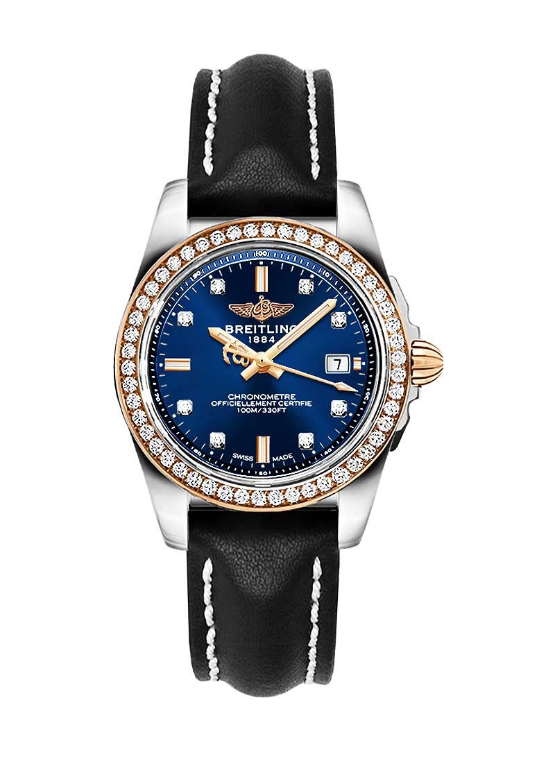 Breitling Galactic 32 Sleek Edition in Steel with Rose Gold Diamond Bezel