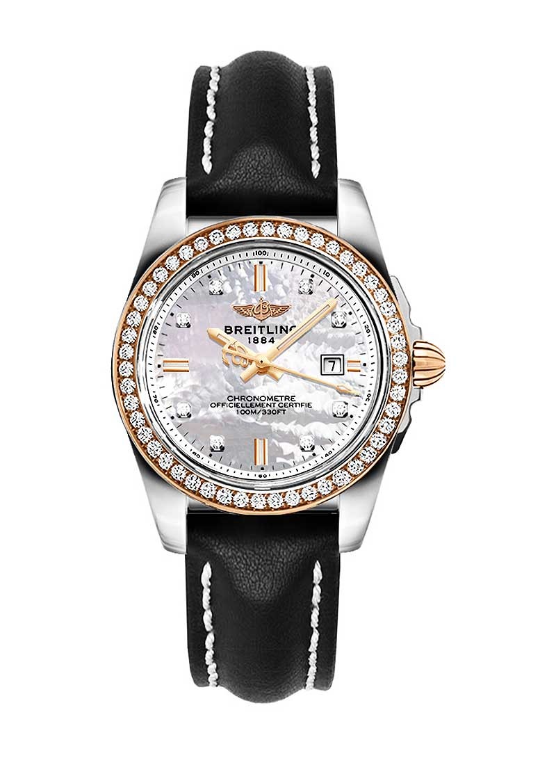 Breitling Galactic 32 Sleek Edition in Steel with Rose Gold Diamond Bezel