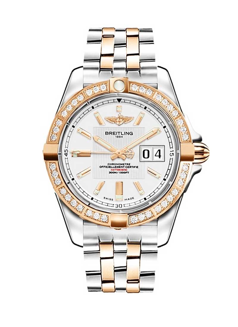 Breitling Galactic 41 Automatic in Rose Gold and Steel with Diamond Bezel