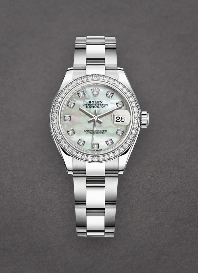 Rolex Unworn Datejust 28mm in Steel with Diamond Bezel