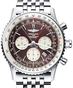 Navitimer Rattrapante 45mm in Steel on Steel Bracelet with Bronze Dial