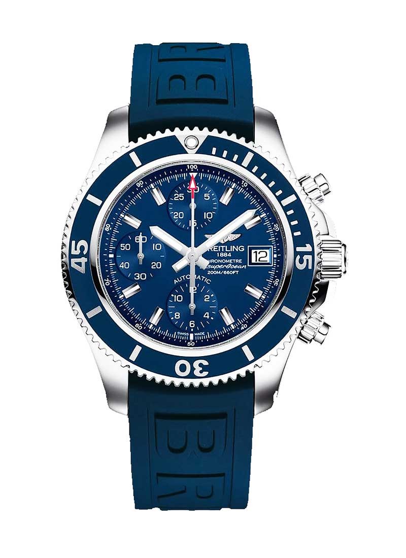 Breitling Superocean Chronograph 42mm Automatic in Steel with Blue Bezel