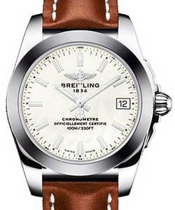 Galactic 36mm Automatic in Steel on Gold Calfskin Leather Strap with MOP Dial