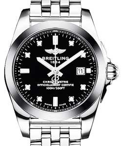 Galactic 29mm Quartz in Steel on Steel Pilot Bracelet with Black Dial