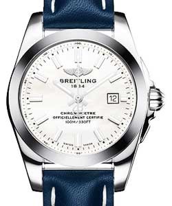 Galactic 29mm Quartz in Steel    on Blue Calfskin Leather Strap with MOP Dial