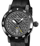 Timemaster 44mm in Black DLC Coated Steel on Black Fabric Strap with Black Carbon Foil Dial