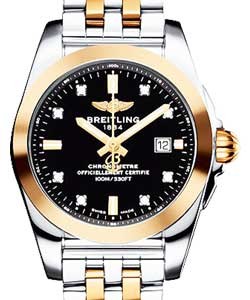 Galatic 29mm in Steel with Rose Gold Bezel on Steel and Rose Gold Bracelet with Black Diamond Dial