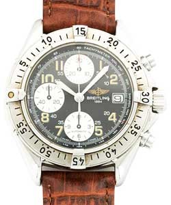 Colt Chronograph in Steel on Brown Crocodile Leather Strap with Grey Dial