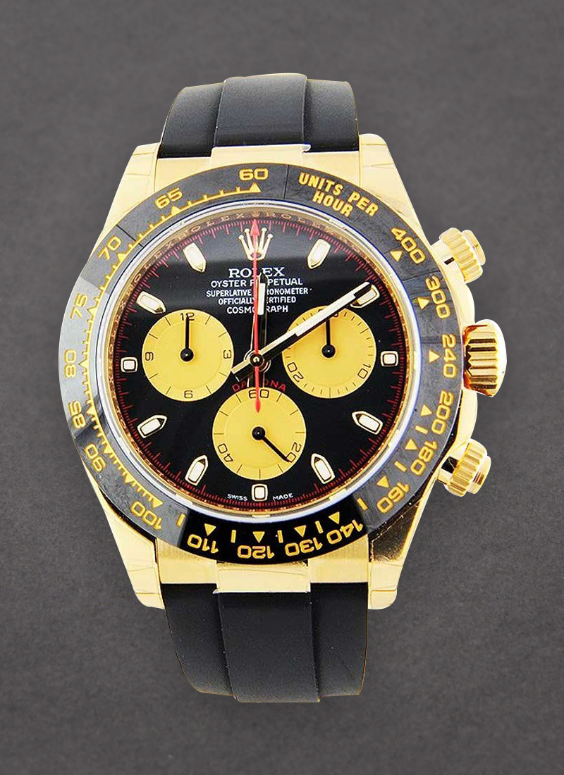 Rolex Unworn Daytona Cosmograph 40mm in Yellow Gold with Black Bezel