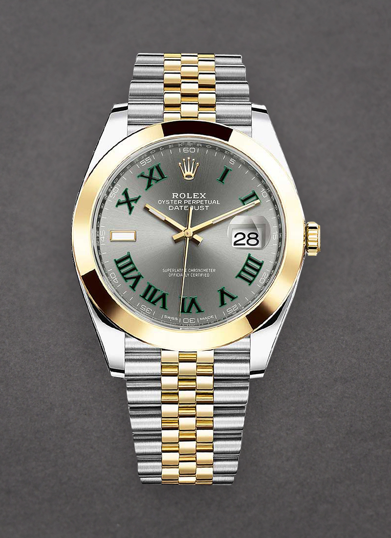 Rolex Unworn Datejust 41mm in Steel with Yellow Gold Domed Bezel