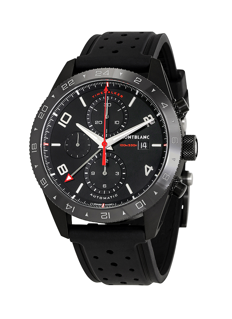 Montblanc Timewalker Chronograph 43mm Automatic in DLC-Coated Steel with Black Ceramic Bezel
