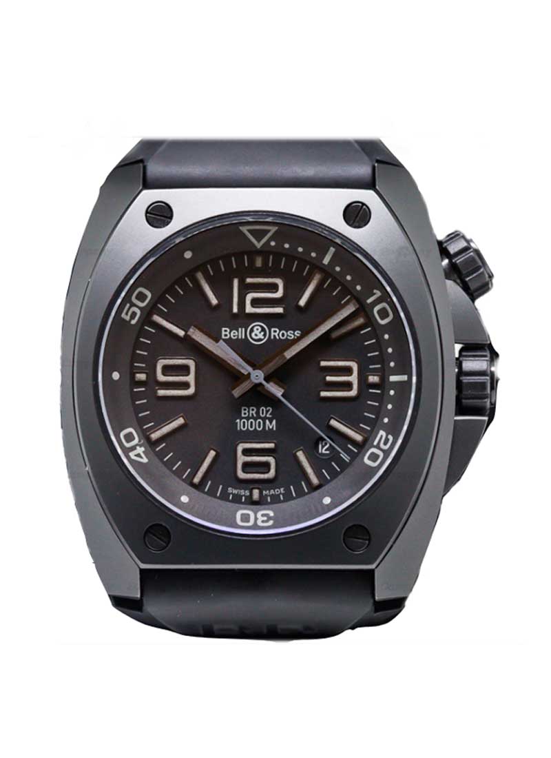 Bell & Ross BR 02 Marine Pro Diver in Black PVD Steel