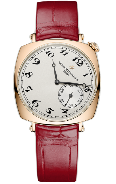 Historiques American 1921 in Rose Gold on Red Alligator Leather Strap with Silver Dial