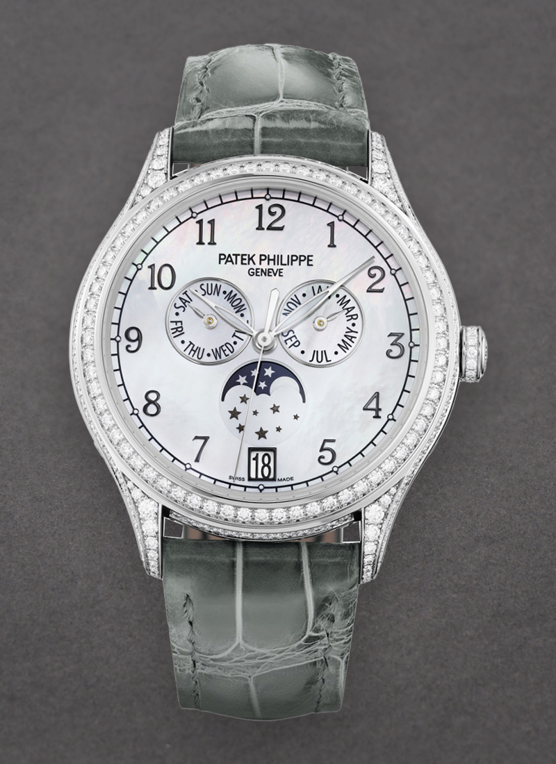 Patek Philippe Annual Calendar 4948 in White Gold with Diamond Bezel