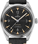 Seamaster Aqua Terra 150M Railmaster Master Chronometer in Steel on Black Fabric Strap with Black Dial