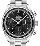 Speedmaster Co-Axial Chronograph in Steel with Inner Black Aluminum Bezel on Steel Bracelet with Black Dial