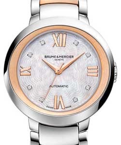 Promesse in Steel and Rose Gold on Steel and Rose Gold Braclet with Mother of Pearl Dial