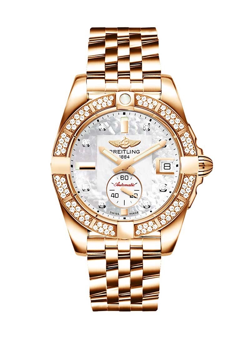 Breitling Galactic 36 Automatic in Rose Gold with Diamond Bezel