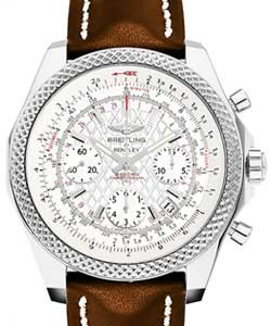 Bentley B06 S Chronograph in Steel on Brown Calfskin Leather Strap with Storm Silver Dial