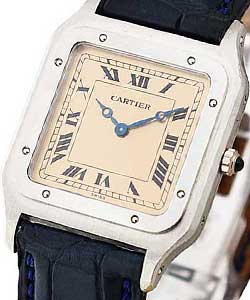 Santos Dumont - 90th Anniversary in Platinum on Strap with Salmon Dial - Ltd to 90pcs