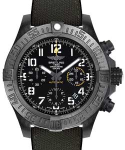 Avenger Hurricane Chronograph 45mm in Black Polymer on Anthracite Miltary Fabric Having Black Rubber Backing Strap with Volcano Black Dial