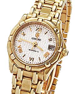 Saratoga 24mm Quartz in Yellow Gold on Yellow Gold Bracelet with Ivory Roman Dial