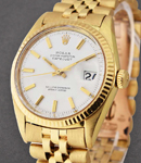 Men's Datejust 36mm in Yellow Gold -1970s on Jubilee Bracelet with White Stick Dial