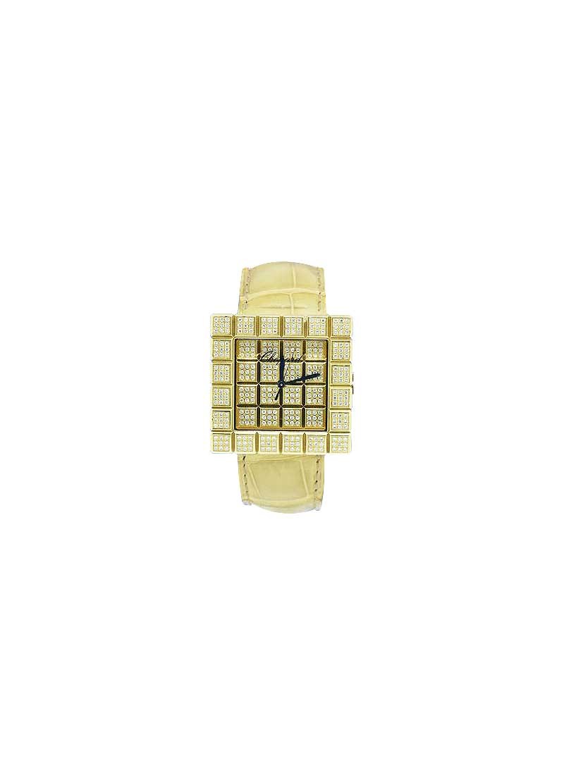 Chopard Ice Cube in Yellow Gold with Diamond Bezel