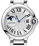 Ballon Bleu de Cartier Moon Phase in Steel on Steel Bracelet with Silver Dial