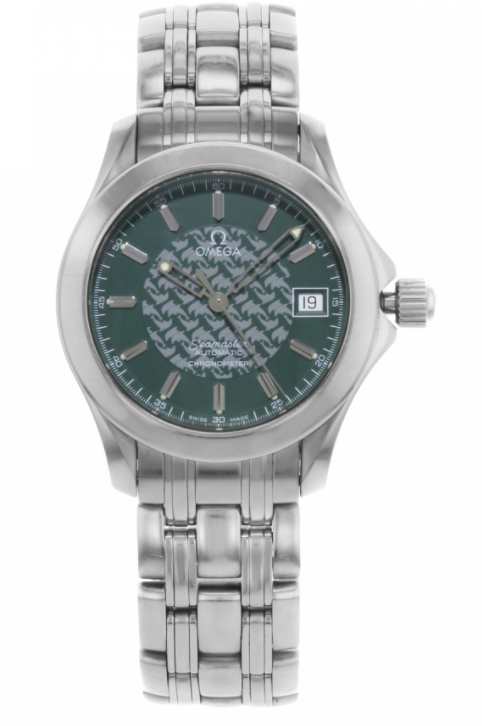 Seamaster 120 mens 37mm Automatic in Steel On Steel Bracelet with Green Dial