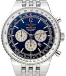 Navitimer Heritage in Steel on Steel Bracelet with Black Dial