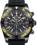 Chronomat GMT Jet Team American Tour in Black Steel - Limited Edition on Black Diver Pro III Rubber Strap with Black Dial