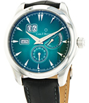 Manero PowerReserve Limited Edition  in Steel On Black Crocodile Leather Strap with Green Dial