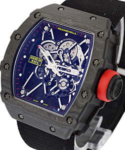 RM 035 Rafael Nadal Signature in TPT with Titanium on Black Velcro Strap with Skeleton Dial