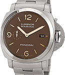 PAM 734- Marina 1950 44mm Automatic in Titanium on Titanium Bracelet with Brown Dial 